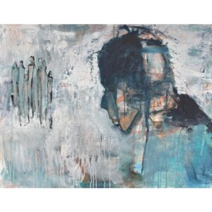 Maleri af Hoier Art med mennesker i lyse farver