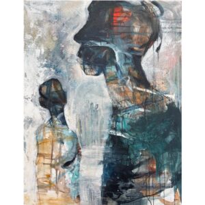 maleri af Hoier Art i lyse farver med mennesker