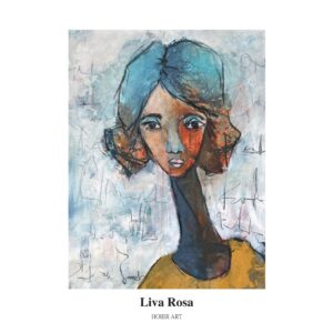 Kunsttryk af maleri med kvinde fra Hoier art