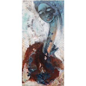 maleri af langhalset kvinde