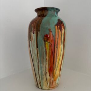 re-use vase fra Hoier art. i blå, brune og brændte nuancer